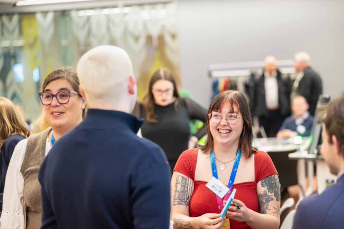 DiveIn PGRs laughing at Annual Industry Showcase