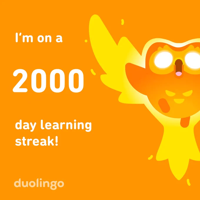 I’m on a 2000 day learning streak