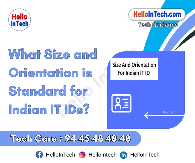Standard Size of IT ID Cards

The typical size used is 85.60 mm × 53.98 mm.
This size is also referred to as CR80 or standard credit card size.
The dimensions align with ISO/IEC 7810 ID-1 specifications.
It is widely accepted for security and access control systems.
The size is compact and fits easily into wallets or badge holders.

𝐏𝐥𝐞𝐚𝐬𝐞 𝐅𝐨𝐥𝐥𝐨𝐰 & 𝐒𝐡𝐚𝐫𝐞 -𝗛𝗜𝗧 𝐓𝐨𝐮𝐫 𝐨𝐧 𝐒𝐨𝐜𝐢𝐚𝐥 𝐌𝐞𝐝𝐢𝐚 𝐏𝐚𝐠𝐞𝐬:

📞 𝗖𝗮𝗹𝗹 𝘂𝘀 𝘁𝗼𝗱𝗮𝘆: 94 45 48 48 48
🌐 𝗪𝗲𝗯𝘀𝗶𝘁𝗲: https://hellointech.com/i-news/
📧𝗘𝗺𝗮𝗶𝗹 𝗜𝗗: hellointech.com@gmail.com
👉 𝗙𝗮𝗰𝗲𝗯𝗼𝗼𝗸: https://www.facebook.com/HelloInTech/
👉 𝗜𝗻𝘀𝘁𝗮𝗴𝗿𝗮𝗺: www.instagram.com/Hello_intech
👉 𝗟𝗶𝗻𝗸𝗲𝗱𝗜𝗻: https://www.linkedin.com/in/hello-intech-19ba10220/
👉 𝗧𝘄𝗶𝘁𝘁𝗲𝗿/𝗫: https://x.com/HelloIntec13514
👉 𝗧𝗲𝗹𝗲𝗴𝗿𝗮𝗺: https://t.me/HelloInTech
👉 𝗪𝗵𝗮𝘁𝘀𝗔𝗽𝗽: https://wa.me/9445484848
👉 𝗪𝗖: https://whatsapp.com/channel/0029VbAfJCsEQIaoPeLZG62Z