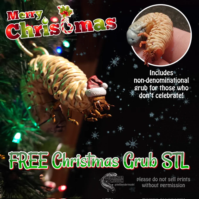 Christmas grub tree decoration