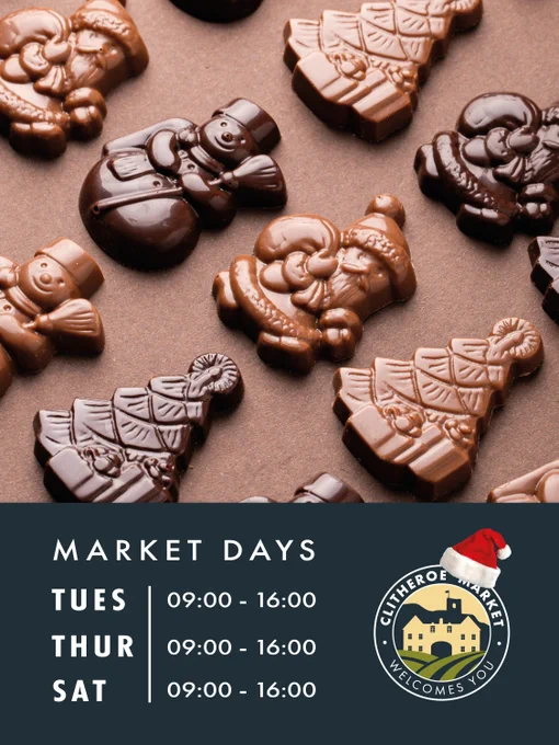 Chocolates shaped like Snowmen, Christmas Trees and Father Christmas