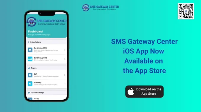SMS Gateway Center iOS App Now Available on the App Store: Professional SMS Management at Your Fingertips