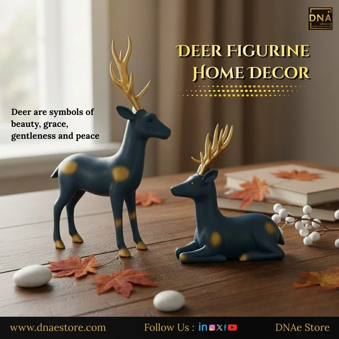 Deer Figurine Home Decor - https://dnaestore.com/products/deer-figurine-home-decor

This regal pair of deer – one standing and one resting – represents calmness, companionship, balance, and protection.
Available exclusively at www.dnaestore.com

#ecommerce #onlineshopping #dnaestore