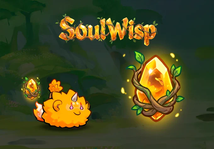 The Codex Accessory Design Contest #AxieCodexDesign #Axie @AxieInfinity 
Name: Soul Wisp
Slot: Air
Description: An ancient amber gem entwined with roots, radiating the warm energy of the forest.