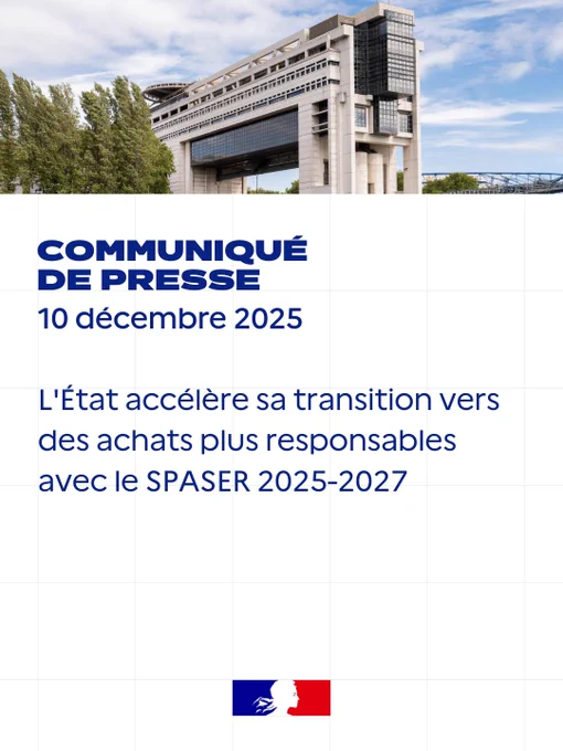 Visuel pour : L'État accélère sa transition vers des achats plus responsables avec le SPASER 2025-2027