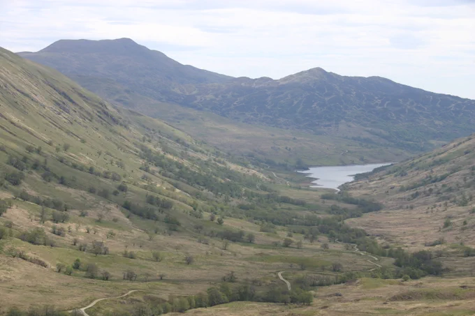 Landscape view showing a valley.