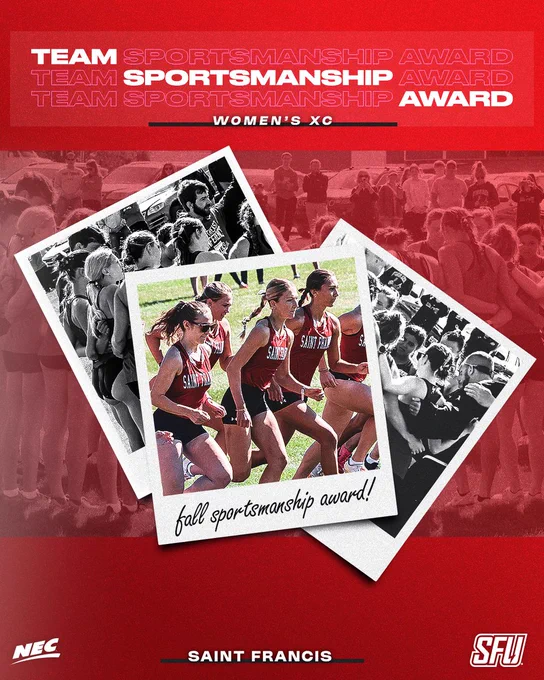 Saint Francis U has won the 2025 NEC Team Sportsmanship Award in women's cross country.