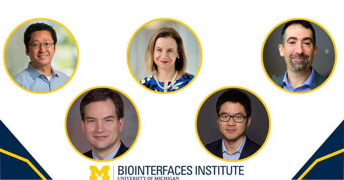 ALT Text:

Photos - Dr. James Moon, Dr. Steven Schwendeman, Dr. Anna Schwendeman, Dr. Guizhi (Julian) Zhu, Dr. Peter Tessier