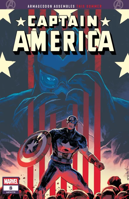 • 'Captain America' (2025) #8.

///

Written by Chip Zdarsky.
Art by Delio Diaz and Frank Alpizar.
Cover by Valerio Schiti with Colors by Frank Martin Jr.