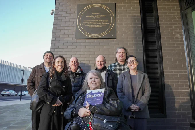 Relatives of the late Cllr Ian Brookfield with his wife, Cllr Paula Brookfield, and son, Cllr Paul Brookfield.