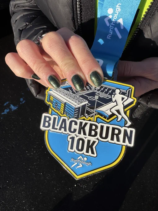 Close up of the medal