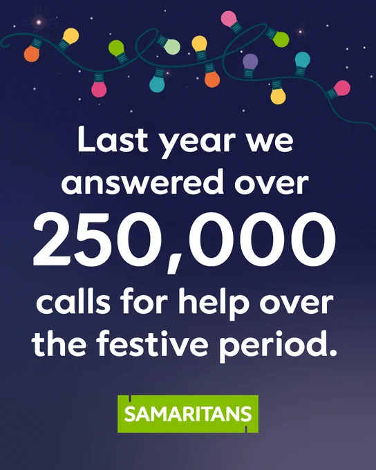 Last year we answered over 250,000 calls for help over the festive period

