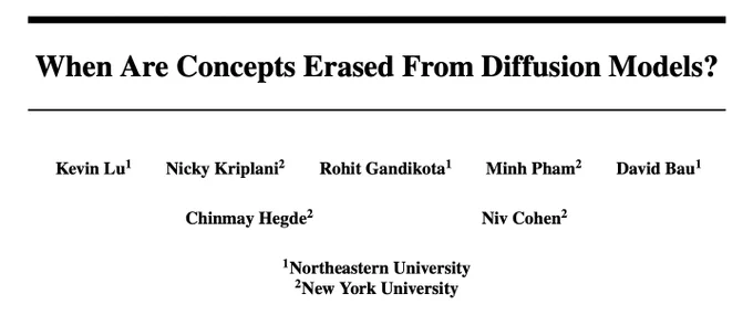 Title slide reading "When Are Concepts Erased From Diffusion Models?"