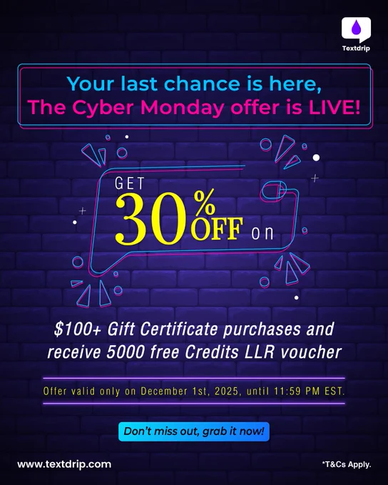 Cyber Monday Offer is Live 