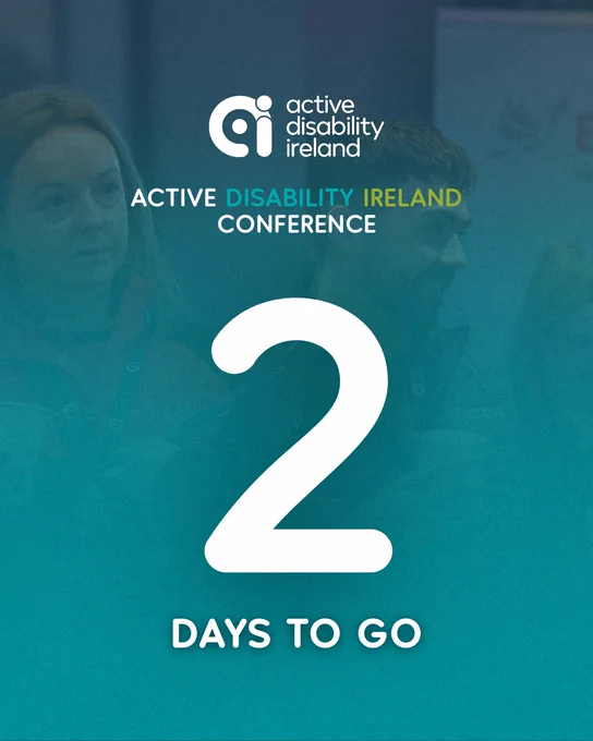 Promotional graphic with people in the background networking at a conference. Text reads "2 Days To Go." 