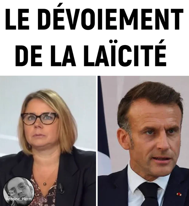 LE DÉVOIEMENT DE LA LAÏCITÉ 

La sénatrice PCF Cécile Cukierman et le président Emmanuel Macron.
