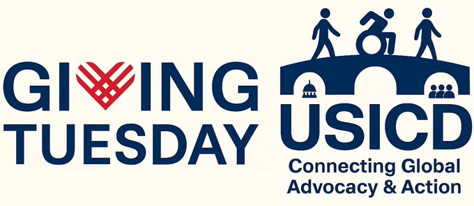 The #GIvingTuesday logo next to the USICD logo.