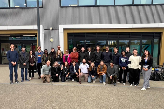 Greenhouse cohort 9 photographed outside Scale Space!