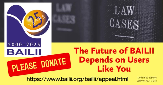 BAILII logo and the spines of 'law cases' books
