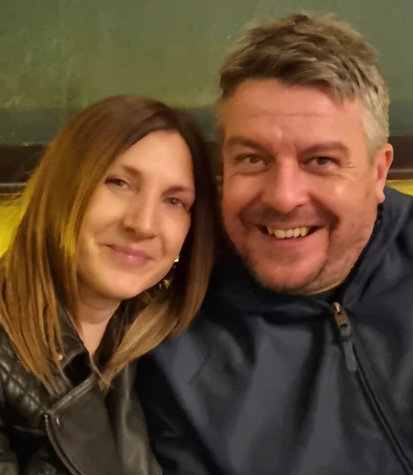 Sharon with her husband Nathan