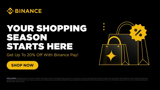 Get Up To 20% Off This Shopping Season with Binance Pay!