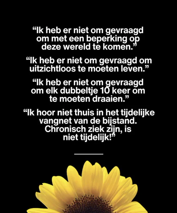 Vandaag is het #WereldGehandicaptenDag 🌻

Een dag om extra stil te staan bij mensenrechten en gelijke behandeling. 

Immers: op papier is iedereen gelijk. Maar in praktijk staan mensen met een beperking vaak buitenspel. Dat moet anders!