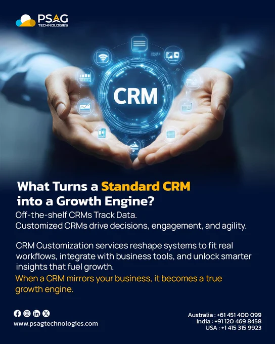 what turns a standard CRM into a growth engine ? PSAG Technologies