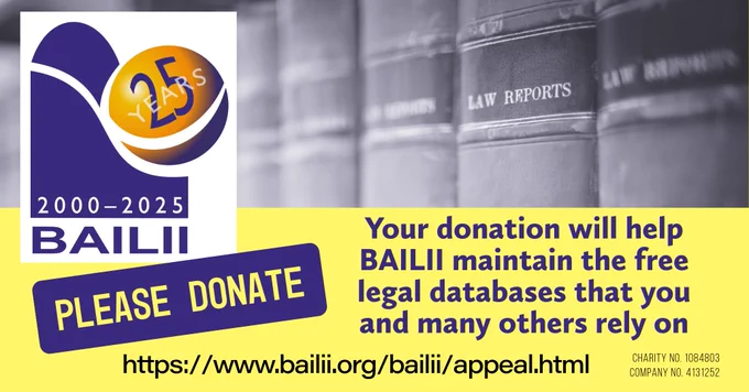 BAILII 25th Anniversary Logo and spines of 'law reports' books