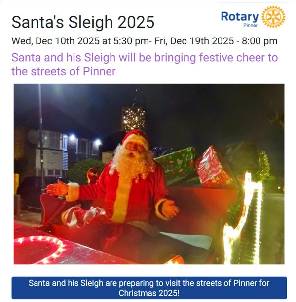 Pinner Rotary Santa's Sleigh