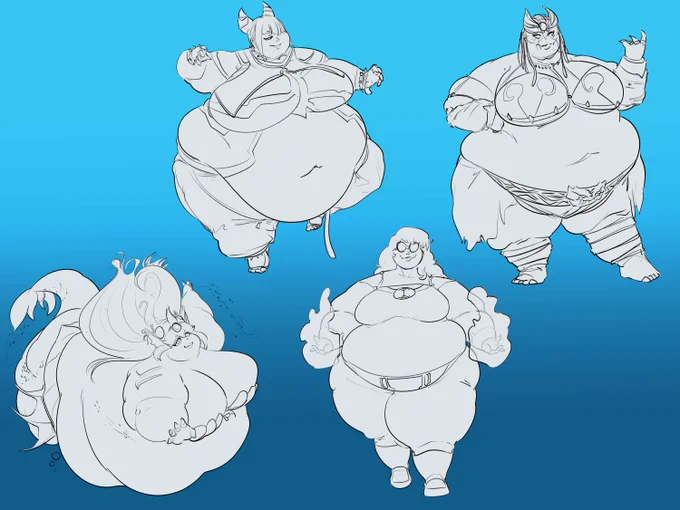 L to R: Giga Mermaid, Juri Han, Capes OC, Xu Mevio Da