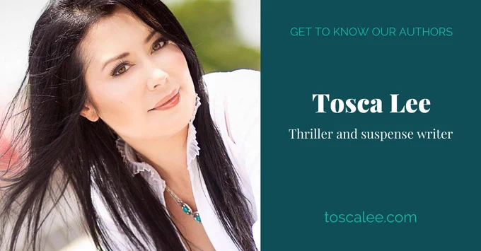 Thriller and suspense author Tosca Lee's photo and website URL.