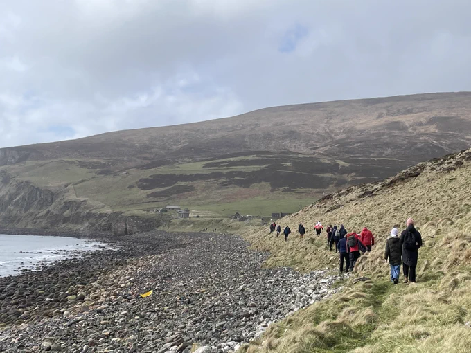 SIRFA Symposium participants at Rackwick Bay, Hoy © ScARF