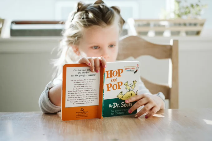 Girl reading book