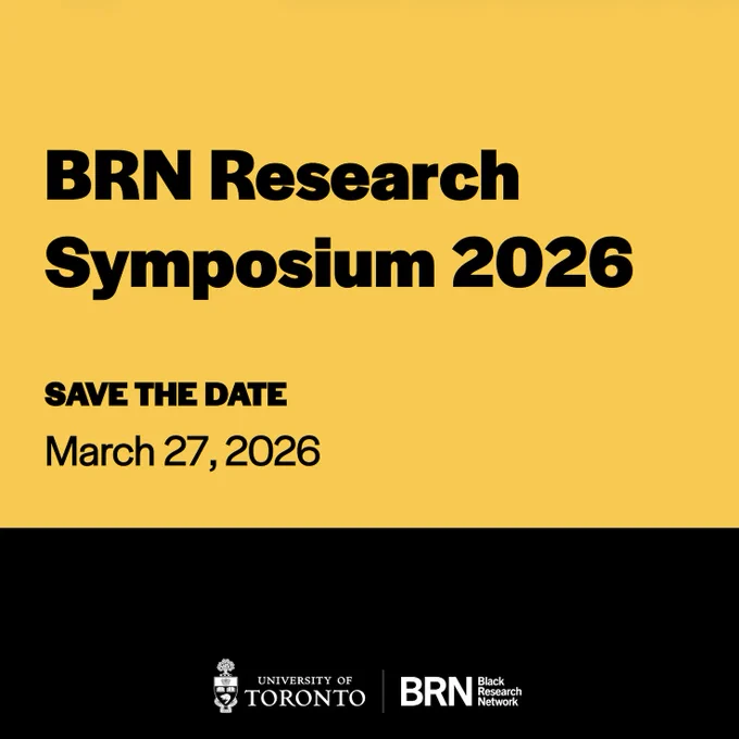 Graphic with black text on a yellow background that reads: BRN Research Symposium 2026. Save the date: March 27, 2026.