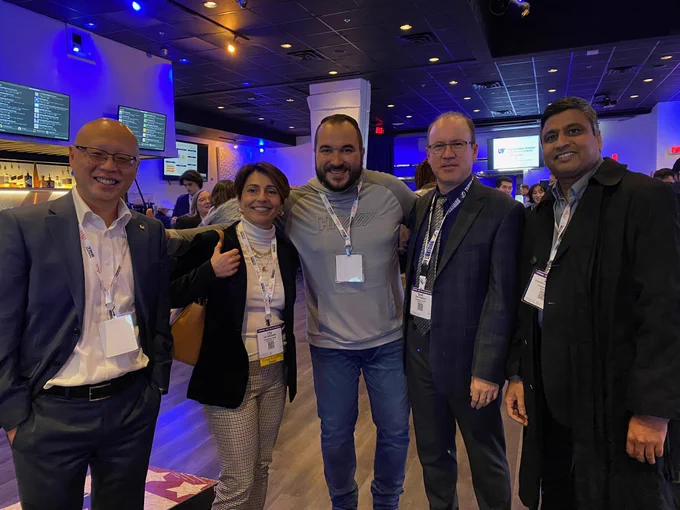 Seckin Ozkul in the middle with his UF doctoral committee.