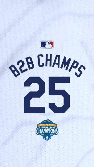 A jersey wallpaper with the word "b2b champs" and the number "25" and the World Series Champions logo at the bottom.