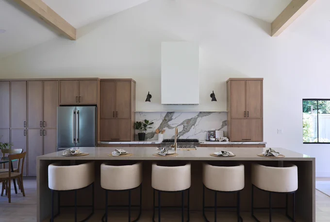 Renovated kitchen with seating for 5