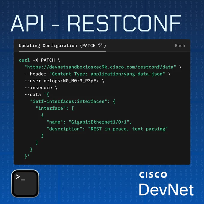 API RESTCONF Patch