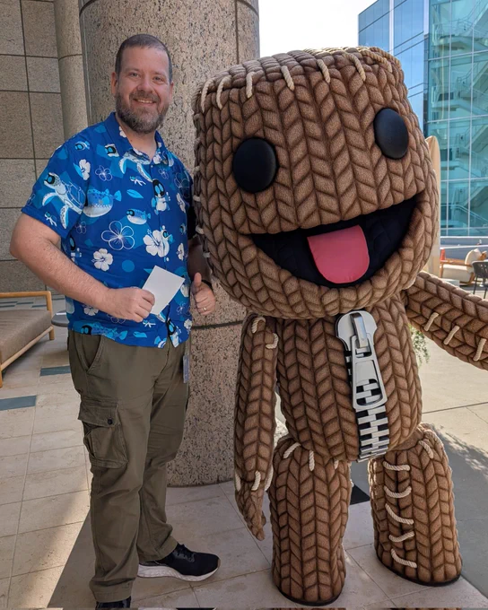 A photo of me and Sackboy.