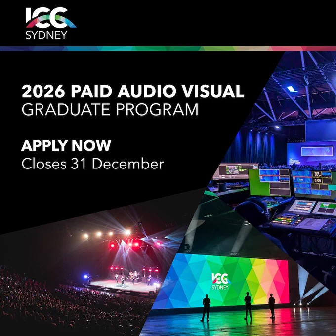 Apply for ICC Sydney's 2025 Audio Visual Graduate Program.