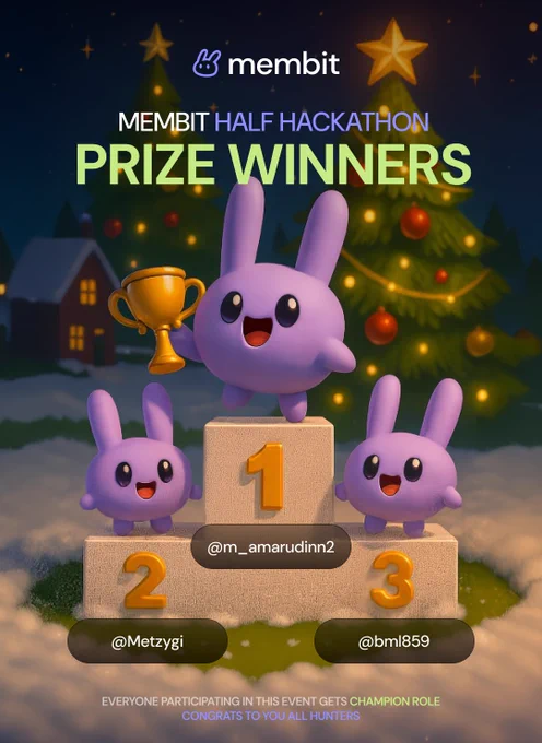 Membit Half Hackathon Prize Winners