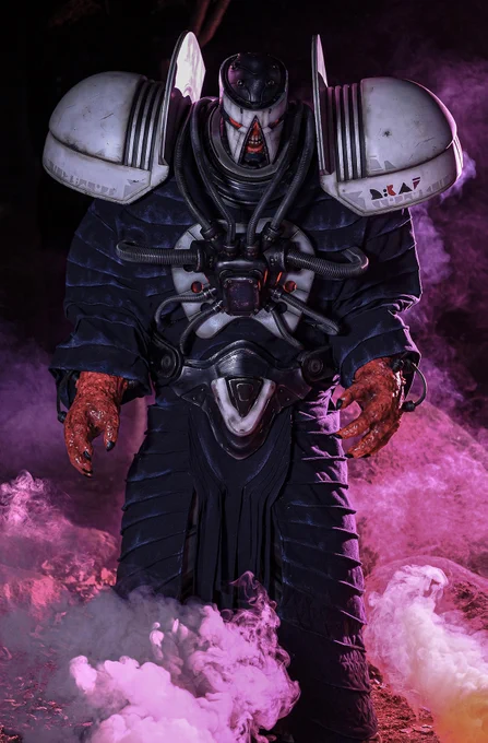 Japanese Cosplayer Solomon Taisa dressed as the bulking Cabal Premier Lume