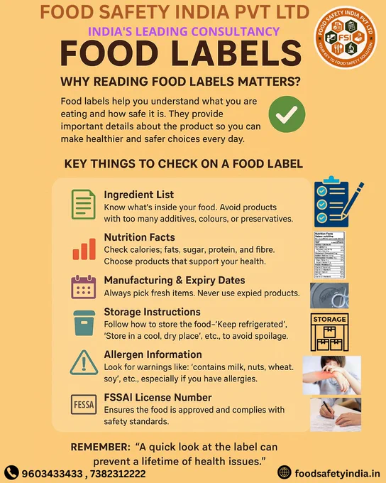 #FoodSafety #FoodHygiene #SafeFoodMatters #ConsumerSafety #NutritionAwareness #FoodHealth #HealthyLiving #FoodStandards #FoodQualityCheck #FoodSafetyTips #KnowYourFood #FoodIndustryIndia #FoodInspection #LabelReading #SmartShopping #FoodEducation #StayInformed #PublicHealthAwareness #CleanEating #FoodConsultancy