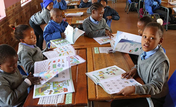 Students at Baxoxele Primary School in South Africa. (Photo credit: Room to Read) 