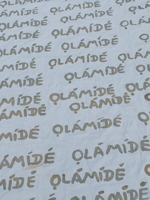 African Name Tie and Dye Inscription 