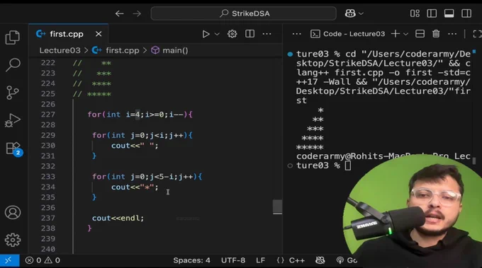 #STRIKE #DSA #GENAI #DsaandGenAi #160dayschallange #rohitnegi #coderarmy #c   #coding #programming