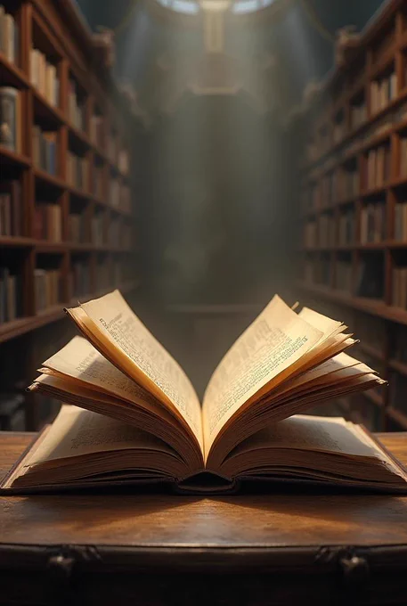 Quiet book pages in a library 