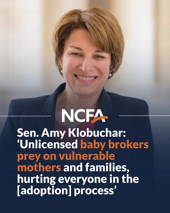 Sen. Amy Klobuchar: ‘Unlicensed baby brokers prey on vulnerable mothers and families, hurting everyone in the [adoption] process’