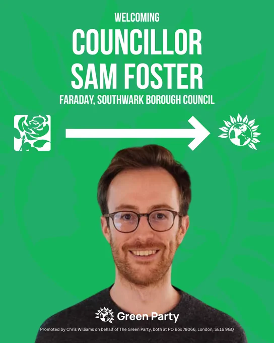 A graphic of Cllr. Sam Foster.
