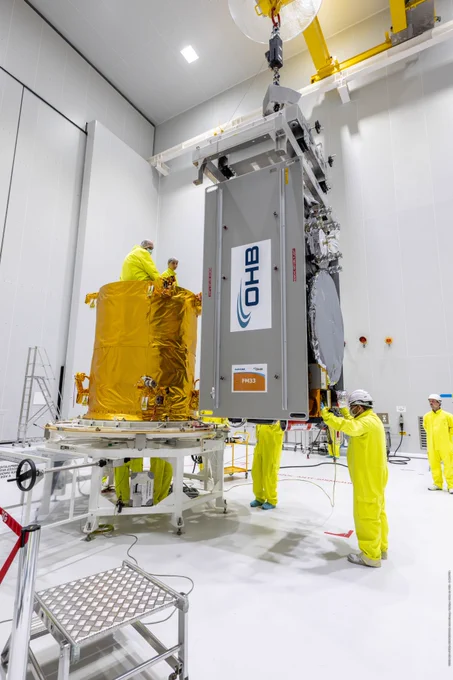 Galileo satellite integration on the newly developed Ariane 6 dispenser at Europe’s Spaceport in French Guiana.